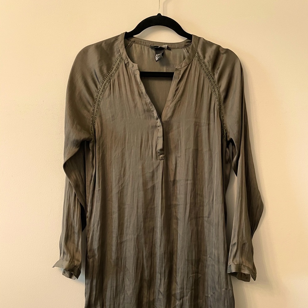 H & M satin and lace dress